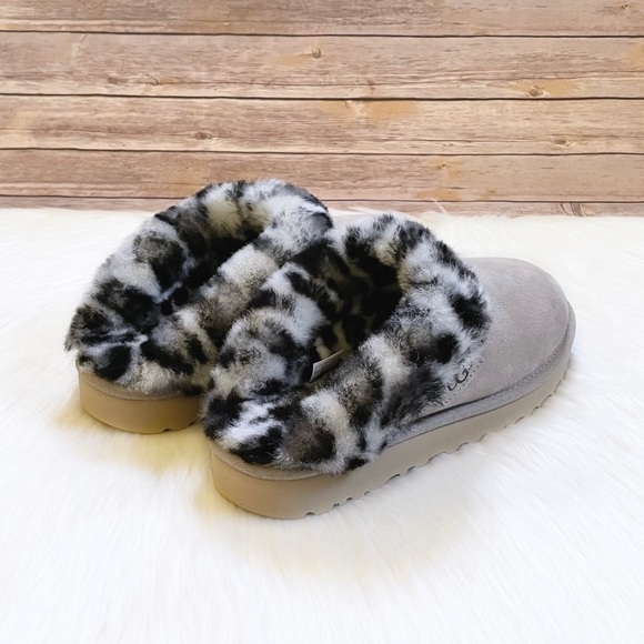 UGG Women’s Cluggette Leopard Goat Slippers - Picture 2 of 7